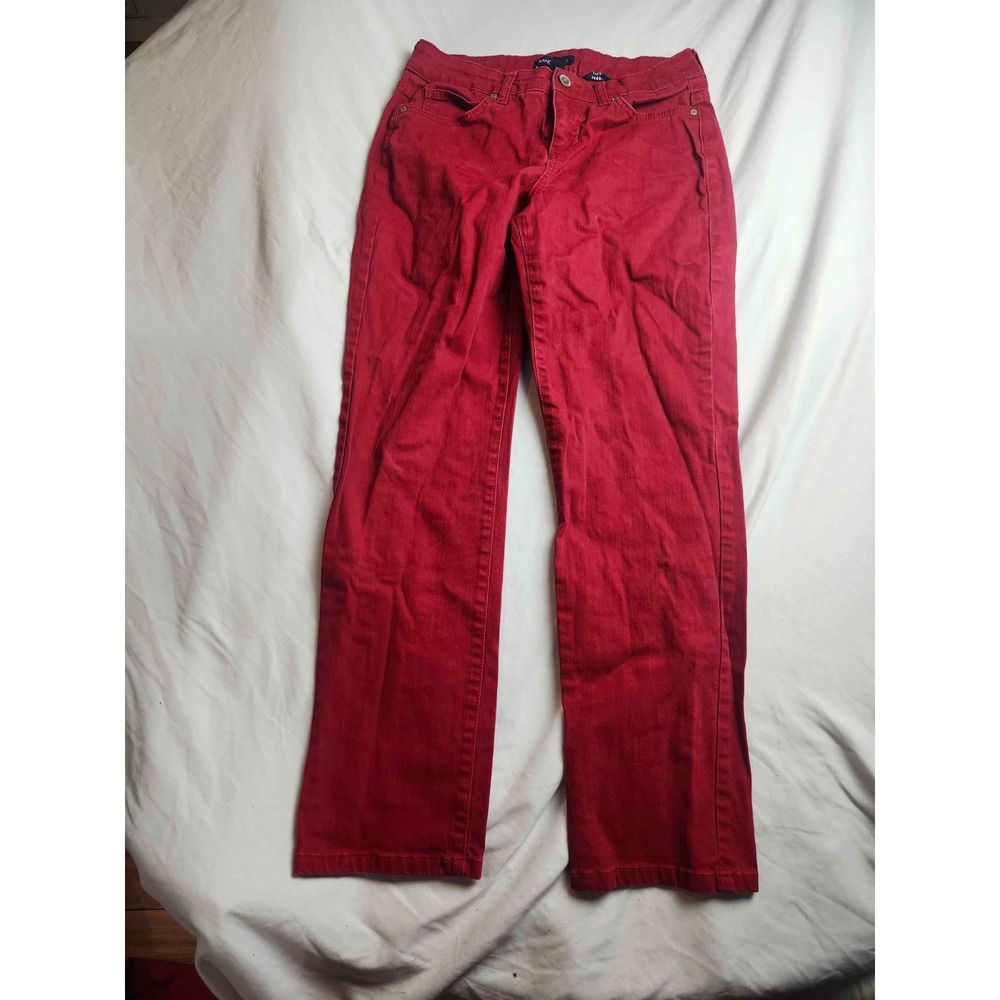 Bandolino Mandie Jeans Womens‎ Size 8P Red Denim Straight Pockets Casual Outdoor